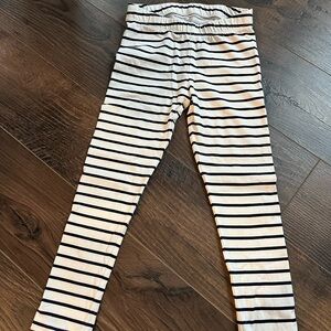 Janie and Jack Black and White Striped Leggings